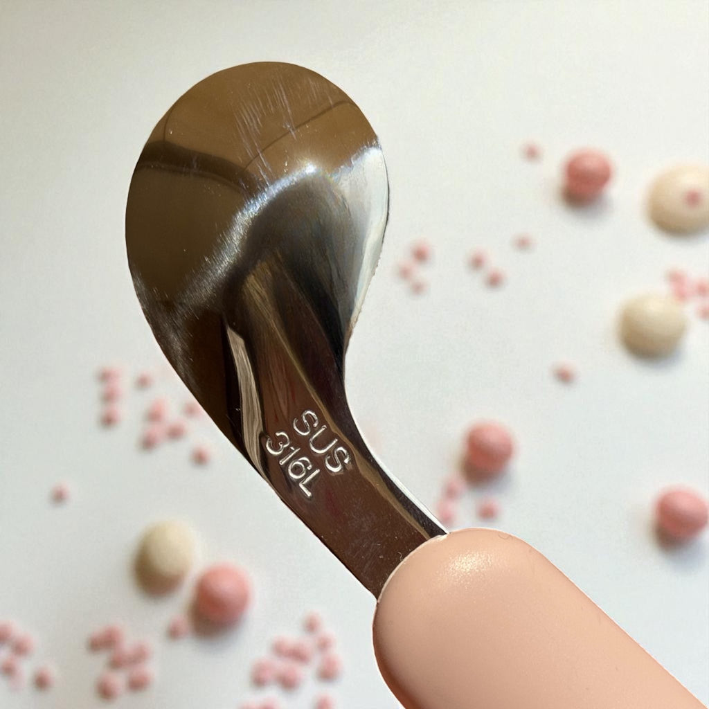 Pink Boukiboo Toddler anti-spill Spoon and Fork