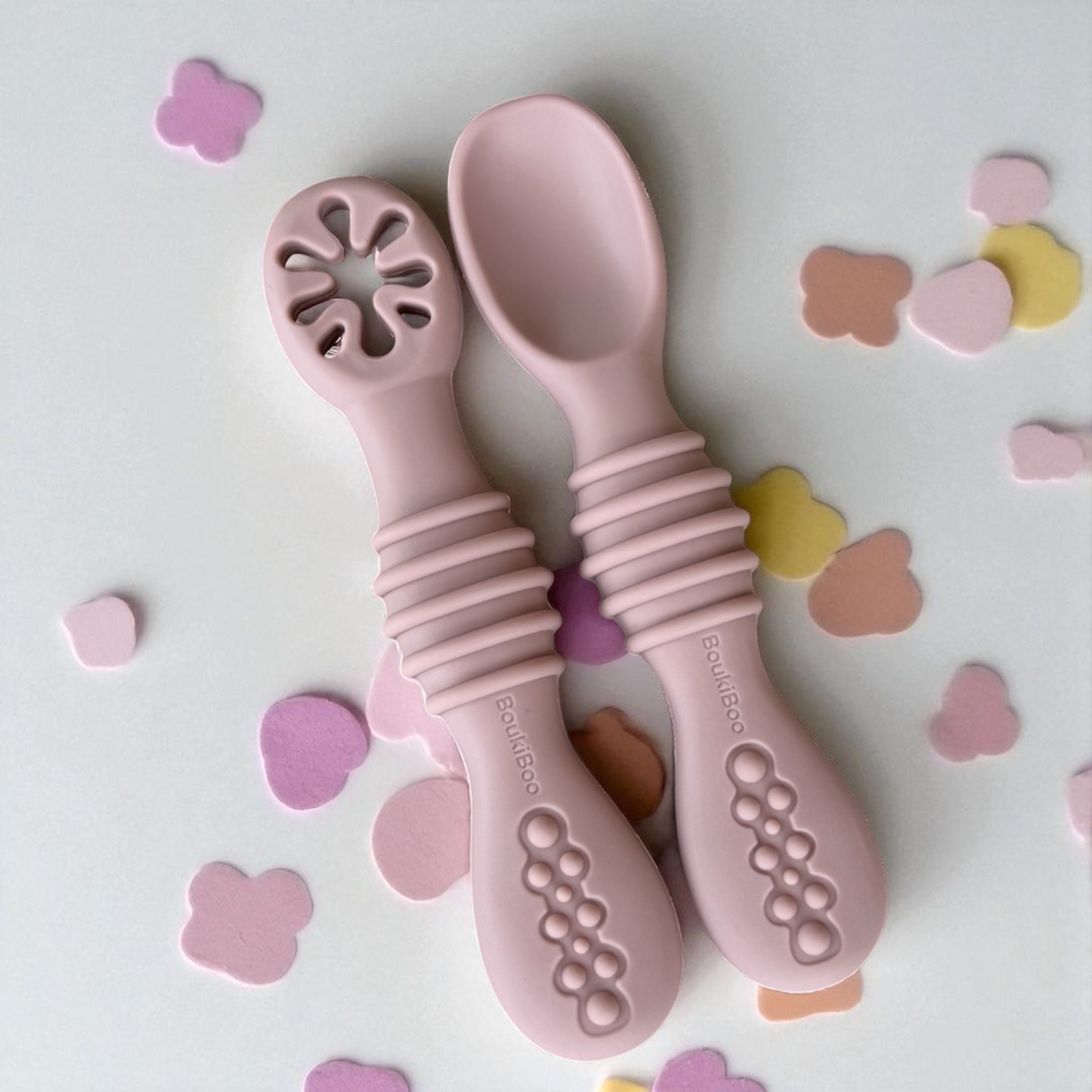 Pink Boukiboo Baby Led Weaning Spoons
