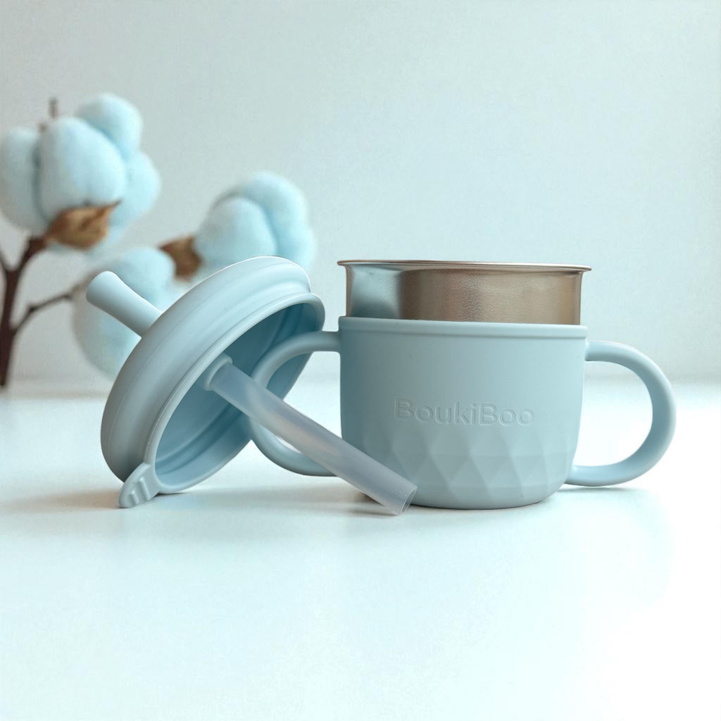 Blue Boukiboo Straw Cup